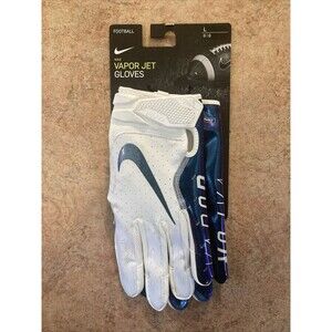 Nike Vapor Jet 6.0 Football Gloves White Purple Iridescent Adult Size Large New